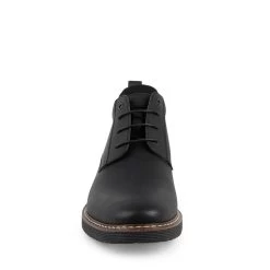 NUWANN BLACK NUBUCK -Stevemadden STEVEMADDEN SHOES NUWANN BLACK FRONT