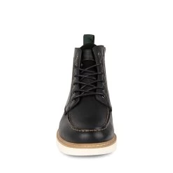 RAYBACKK BLACK LEATHER -Stevemadden STEVEMADDEN SHOES RAYBACKK BLACK FRONT