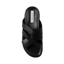 RENE BLACK LEATHER -Stevemadden STEVEMADDEN SHOES RENE BLACK TOP