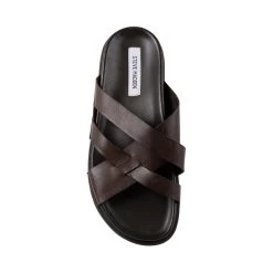 RENE BROWN LEATHER -Stevemadden STEVEMADDEN SHOES RENE BROWN TOP