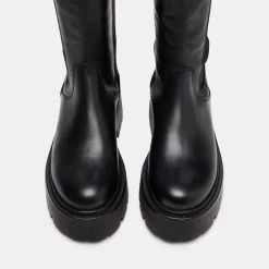 REX BLACK LEATHER 9 REX BLACK LEATHER -Stevemadden STEVEMADDEN SHOES REX BLACK LEATHER 04