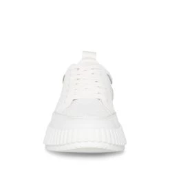 SHOCK WHITE LEATHER -Stevemadden STEVEMADDEN SHOES SHOCK WHITE LEATHER FRONT
