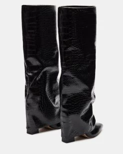 STUNTIN BLACK EXOTIC -Stevemadden STEVEMADDEN SHOES STUNTIN BLACK CROCO 03
