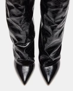 STUNTIN BLACK EXOTIC -Stevemadden STEVEMADDEN SHOES STUNTIN BLACK CROCO 04