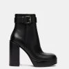 ZIVA BLACK LEATHER -Stevemadden STEVEMADDEN SHOES ZIVA BLACK LEATHER