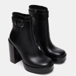 ZIVA BLACK LEATHER -Stevemadden STEVEMADDEN SHOES ZIVA BLACK LEATHER 01