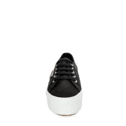 2790 ACOTW BLACK FABRIC -Stevemadden SUPERGA 2790 ACOTW BLACK WHITE FRONT