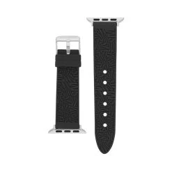 Apple Watch® RUBBER LOGO BAND 38/40/41MM BLACK -Stevemadden WS 1003BKSV384041 C